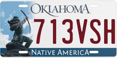 OK license plate 713VSH