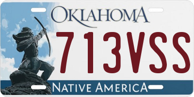 OK license plate 713VSS