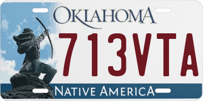 OK license plate 713VTA