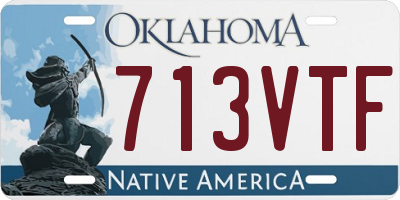 OK license plate 713VTF