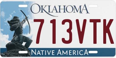 OK license plate 713VTK