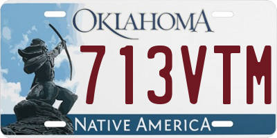 OK license plate 713VTM