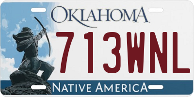OK license plate 713WNL