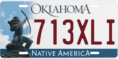 OK license plate 713XLI