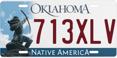 OK license plate 713XLV
