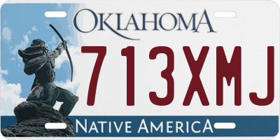 OK license plate 713XMJ