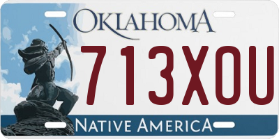 OK license plate 713XOU