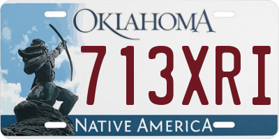 OK license plate 713XRI