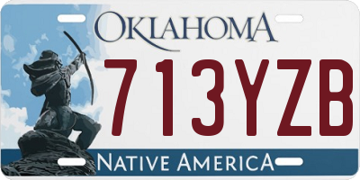 OK license plate 713YZB