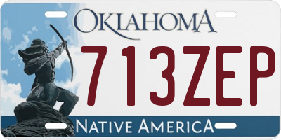 OK license plate 713ZEP