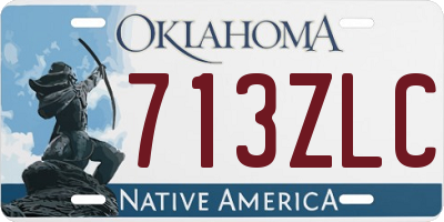 OK license plate 713ZLC