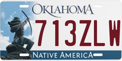 OK license plate 713ZLW