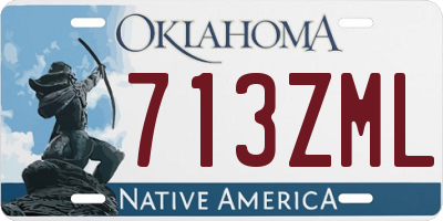 OK license plate 713ZML