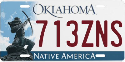 OK license plate 713ZNS