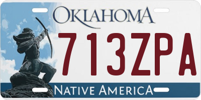 OK license plate 713ZPA