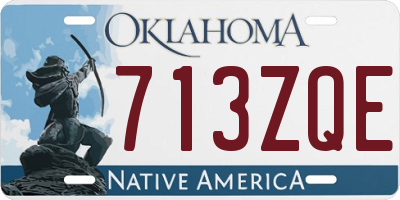 OK license plate 713ZQE