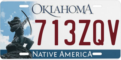 OK license plate 713ZQV