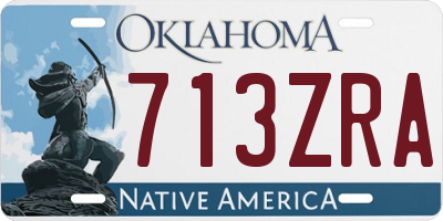 OK license plate 713ZRA