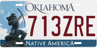 OK license plate 713ZRE