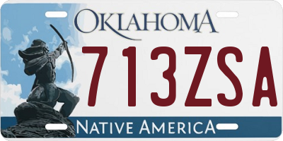 OK license plate 713ZSA