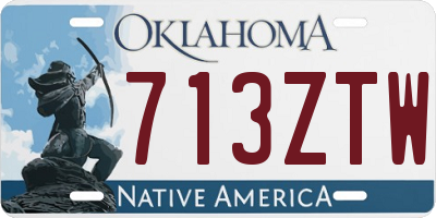 OK license plate 713ZTW