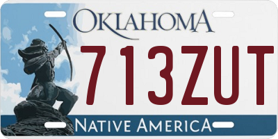 OK license plate 713ZUT