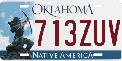 OK license plate 713ZUV