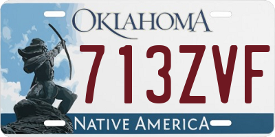 OK license plate 713ZVF