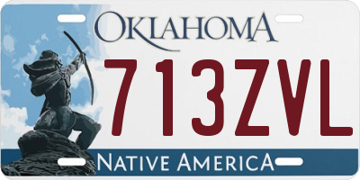 OK license plate 713ZVL