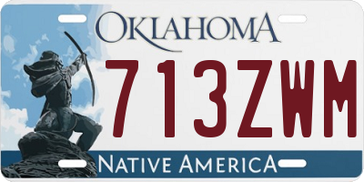 OK license plate 713ZWM