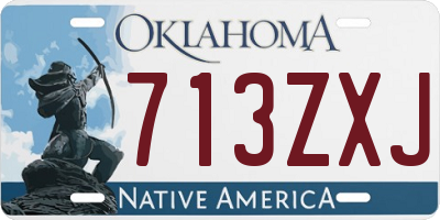 OK license plate 713ZXJ