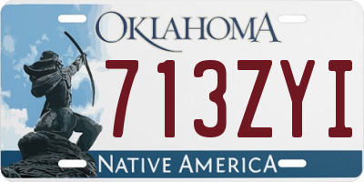 OK license plate 713ZYI