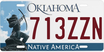 OK license plate 713ZZN