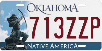 OK license plate 713ZZP