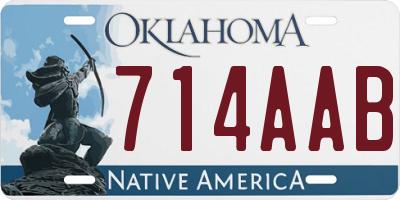 OK license plate 714AAB