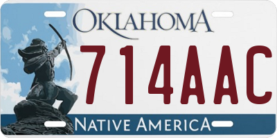 OK license plate 714AAC