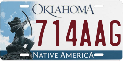OK license plate 714AAG