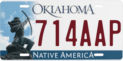 OK license plate 714AAP