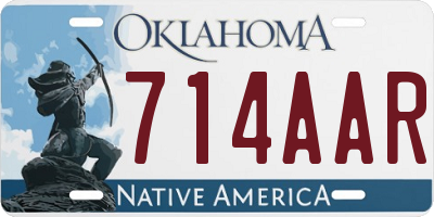 OK license plate 714AAR