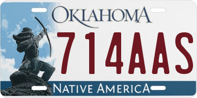 OK license plate 714AAS