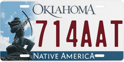 OK license plate 714AAT