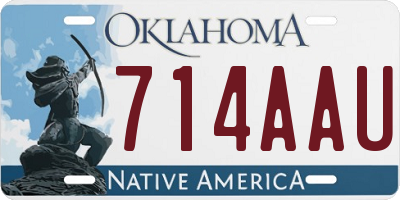 OK license plate 714AAU
