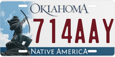 OK license plate 714AAY