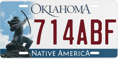 OK license plate 714ABF