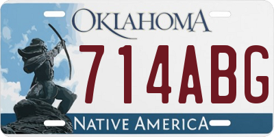 OK license plate 714ABG
