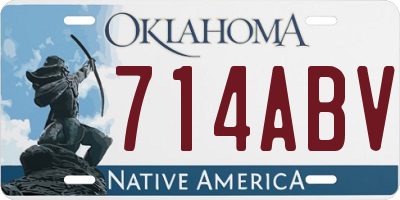 OK license plate 714ABV