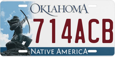 OK license plate 714ACB