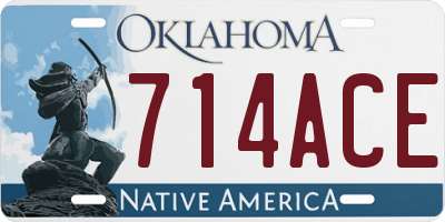 OK license plate 714ACE