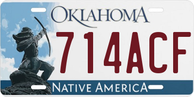 OK license plate 714ACF
