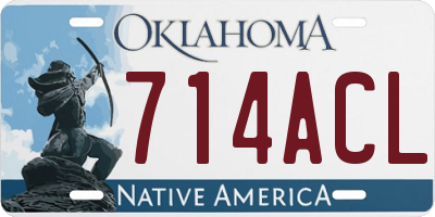 OK license plate 714ACL